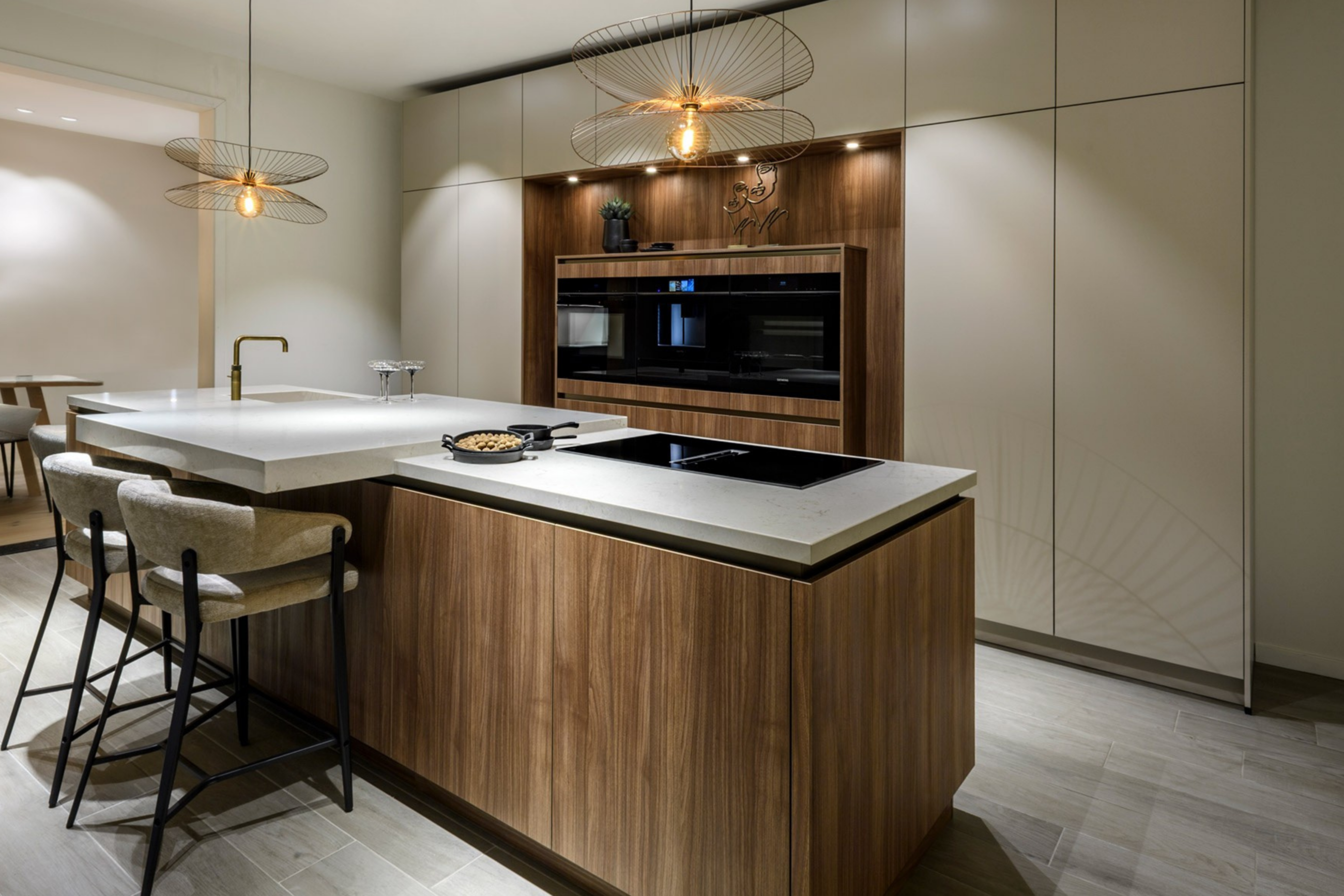 Japande keuken met houtlook