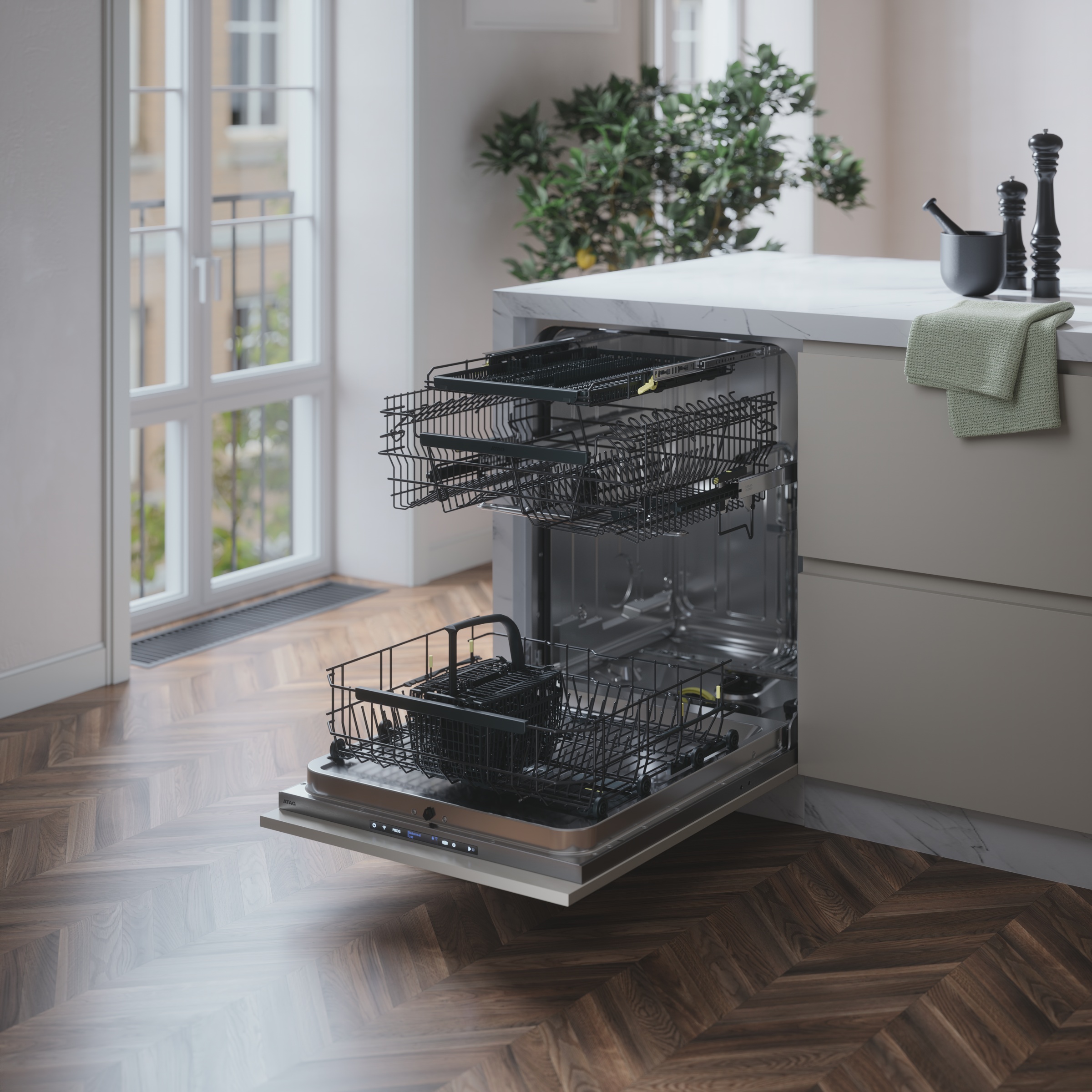 ATAG Premium Green vaatwasser open